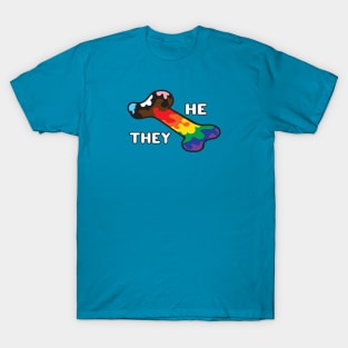 Pride In My Bones Pronouns He/They T-Shirt